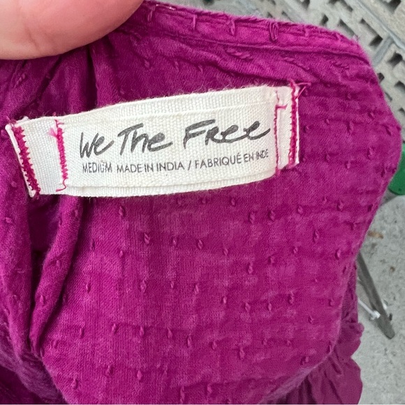 We the Free fuchsia long sleeve Top Sz M - Picture 3 of 7